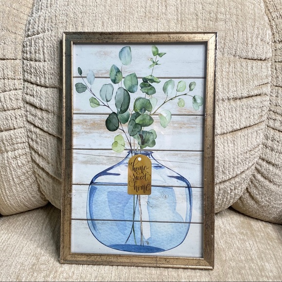 Greenbrier International Other - Wall Decor gold Frame watercolor print eucalyptus
